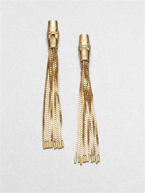 gucci bamboo earrings gold